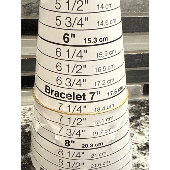 Gold Toned Herringbone Chain Bracelet With Spring Ring Clasp - Picture 2 of 3